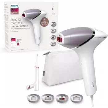 Philips Lumea IPL Prestige Series 8000 BRI949/00 matu noņemšanas iekārta ar precīzo trimmeri (balta/gaiši violeta)