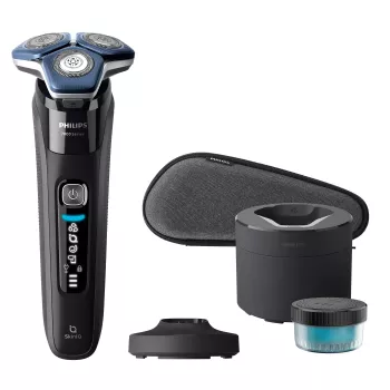 Philips Series 7000 vīriešu elektriskais skuveklis S7886/55 - Dark Chrome, slapjai un sausai skūšanai, 60 min darbība, SkinIQ tehnoloģija