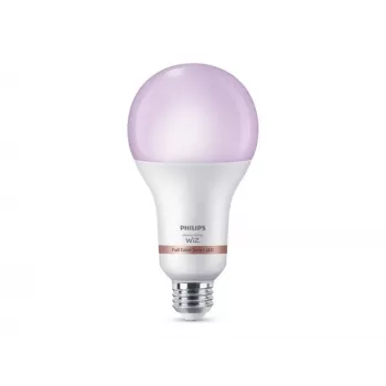 Philips Smart WFB A80 E27 RGB LED Spuldze, 15W (atbilst 150W), 1500 lūmeni, regulējama baltā un krāsu gaisma, dimmējama, saderīga ar Alexa