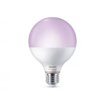 Philips Smart WFB 75W G95 E27 822-65 RGB 1PF/6 – 9W viedā LED spuldze, 1055lm, E27, RGB/balta, regulējama