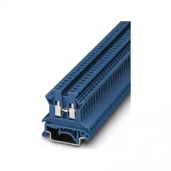 Phoenix 3003350 UK 2,5 N BU caurlaides spaiļu bloks, zils, 2,5 mm², DIN sliedei