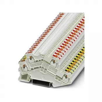 Phoenix 3214663 PTTBS 1,5/S-KNX divlīmeņu spaiļu bloks KNX sistēmām, Push-in savienojums, melns/sarkans un balts/dzeltens