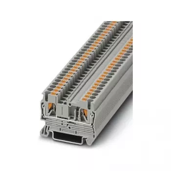Phoenix Contact PT 2,5 Push-in caurvadu spaiļu bloks, 2.5 mm², pelēks, DIN sliedei, 800 V, 24 A