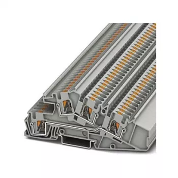 Phoenix Contact PTI 4-L/L 3 līmeņu instalācijas spaiļu bloks, Push-in, 4 mm², 400 V, 32 A, pelēks