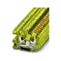 Phoenix Contact PTI 6-PE Aizsargvada Spaiļu Bloks, Push-in Savienojums, 6 mm², Zaļi-Dzeltens, DIN Sliežu Montāža