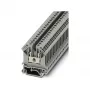 Phoenix Contact UK 5 Caurvada spaiļu bloks, skrūvju savienojums, 4 mm², 800 V, 32 A, pelēks, DIN sliedes montāža, 2 savienojumi, 1 potenciāls, PA izolācija, UL 94 V0