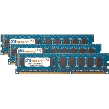 PHS-memory 24GB (3x8GB) DDR3 ECC UDIMM 1333MHz PC3-10600E atmiņas komplekts Supermicro SuperServer 6026TT-D6IBXRF