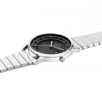 Pierre Cardin vīriešu pulkstenis CLC.6006 - 43 mm nerūsējošā tērauda korpuss, melna ādas siksniņa