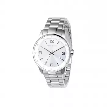 Pierre Cardin vīriešu analogais kvarca pulkstenis CMR.0006 40mm nerūsējošais tērauds melns ciparnīca ādas siksniņa