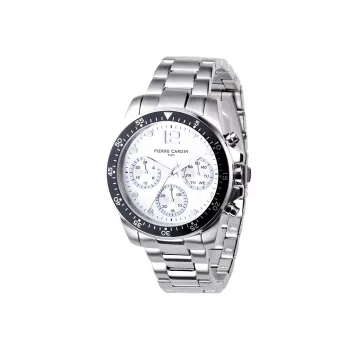 Pierre Cardin vīriešu pulkstenis CNI.0012 40mm nerūsējošā tērauda korpuss, melna ādas siksniņa