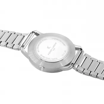 Pierre Cardin Vīriešu Pulkstenis CLC.6001 43mm Nerūsējošā Tērauda Kvarca Analogais Melns Ciparnīca Ādas Siksniņa