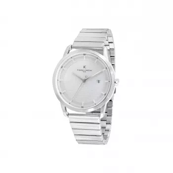 Pierre Cardin Vīriešu Pulkstenis CLC.6001 43mm Nerūsējošā Tērauda Kvarca Analogais Melns Ciparnīca Ādas Siksniņa