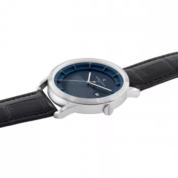 Pierre Cardin vīriešu pulkstenis CLC.6004 43mm nerūsējošais tērauds āda melns ciparnīca