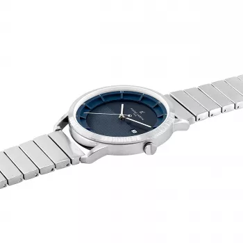 Pierre Cardin vīriešu pulkstenis CLC.6005 43mm nerūsējošais tērauds kvarca analogs melns ciparnīca ādas siksniņa