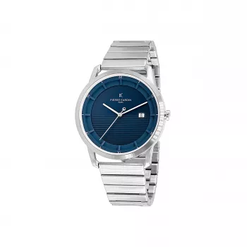 Pierre Cardin vīriešu pulkstenis CLC.6005 43mm nerūsējošais tērauds kvarca analogs melns ciparnīca ādas siksniņa
