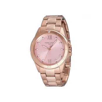 Pierre Cardin Sieviešu CF.1009.MR.1 Kvarca Analogais Pulkstenis 34mm Roze Zelta Nerūsējošais Tērauds