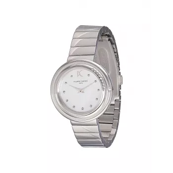 Pierre Cardin sieviešu CF.1010.MS.1 kvarca analogais pulkstenis 32mm sudraba nerūsējošā tērauda Milānas sieta aproce