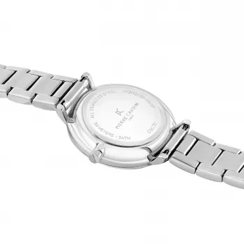 Pierre Cardin sieviešu pulkstenis CBC.5006 32mm nerūsējošā tērauda kvarca analogs balts ciparnīca melna āda