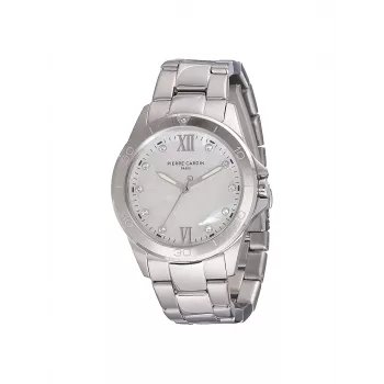 Pierre Cardin Sieviešu Pulkstenis CF.1009.MS 34mm Sudraba Nerūsējošais Tērauds Kvorca Analogais