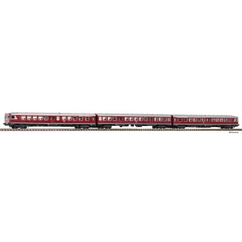 PIKO 40264 N mēroga Class VT 24 dīzeļa motorvagons, 3 daļu komplekts, DB Era III