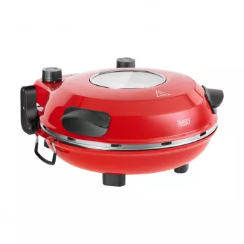 Picas krāsns TEESA SUPREME, 1200 W, 32 cm, logs, izņemams akmens, divkārša sildīšanas kontrole