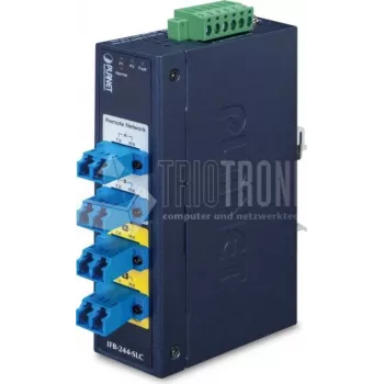 PLANET IFB-244-SLC Industrial 2-Kanālu Seriālā–Optiskās šķiedras pārveidotājs (ST, Multi-mode, zils)