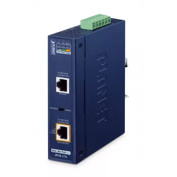 PLANET IPOE-176 industriālais PoE paplašinātājs, 1 porta Gigabit PoE++ uz 4 portu PoE+ (IP30)