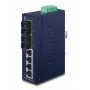 PLANET ISW-621TS15 Industrial Unmanaged L2 Fast Ethernet Switch ar 4x 10/100 + 2x 100Base-FX SC Multi-mode, DIN-Rail/Wall-Mount, -40 līdz 75°C