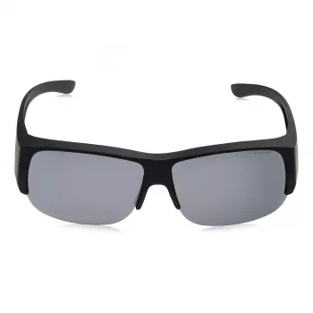 Polaroid Ancillaries PLD9007SDL5 Unisex Saulesbrilles - Melns Rāmis, Pelēkas Polarizētas Lēcas