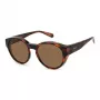 Polaroid Ancillaries PLD9017S086 Unisex saulesbrilles - Havana/Bruņurupuča rāmis, brūna polarizēta lēca