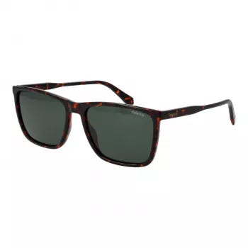 POLAROID vīriešu saulesbrilles PLD4180S58086 Havana brūnas polarizētas taisnstūra