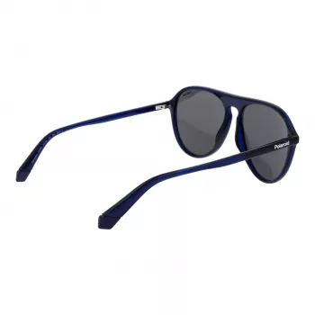 POLAROID Men's PLD6225S57PJP Rectangular Polarized Sunglasses - Black/Grey