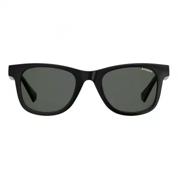 POLAROID PLD1016SNEW80 Vīriešu Polarizētas Saulesbrilles - Melns Rāmis Pelēkas Lēcas 50mm