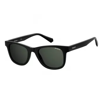 POLAROID PLD1016SNEW80 Vīriešu Polarizētas Saulesbrilles - Melns Rāmis Pelēkas Lēcas 50mm
