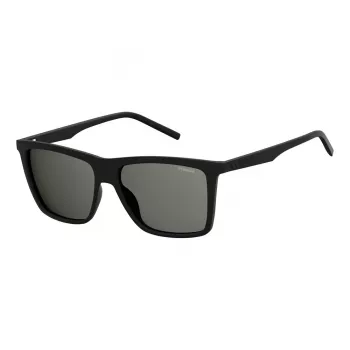Polaroid PLD2050S807 Vīriešu Polarizētas Taisnstūra Saulesbrilles - Melna/Rūsa 55mm