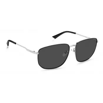 POLAROID PLD2120GS84JM Vīriešu taisnstūra Havana saulesbrilles ar polarizētām brūnām lēcām