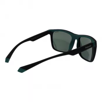 POLAROID PLD2141S563OL Unisex Sauļošanās Brilles - Havana Rāmis, Zaļas Polarizētas Lēcas, 57mm