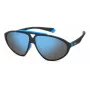Polaroid PLD2151/S Unisex Pilot Saulesbrilles - Melns Rāmis, Pelēkas Polarizētas Lēcas 62mm