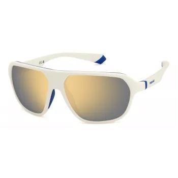 Polaroid PLD2152SVK6 Unisex Rectangular Sunglasses - Black Frame Grey Polarized Lens 59mm