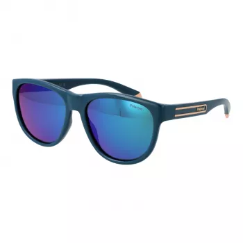 Polaroid PLD2156S56ZI9 Unisex Taisnstūra Saulesbrilles - Havana/Pelēks Polarizēts