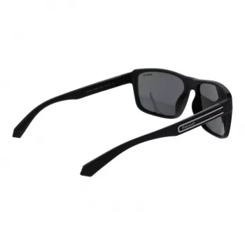 POLAROID PLD2158S58807 Vīriešu polarizētās saulesbrilles, taisnstūra, melns rāmis, pelēkas lēcas, 58mm