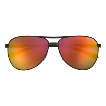 POLAROID PLD2160GSX807 Vīriešu Polarizētas Saulesbrilles - Melns Rāmis Pelēkas Lēcas 62mm