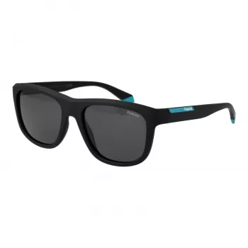 Polaroid PLD2163/S Unisex Saulesbrilles - Melns Rāmis, Pelēkas Polarizētas Lēcas - 54mm