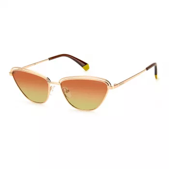 POLAROID PLD4102SDDB Sieviešu saulesbrilles - Havana brūns acetāta rāmis, brūnas polarizētas lēcas, 56mm