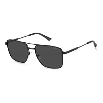 POLAROID PLD4134SX807M Vīriešu Polarizētas Saulesbrilles - Melns Rāmis Pelēkas Lēcas 57mm