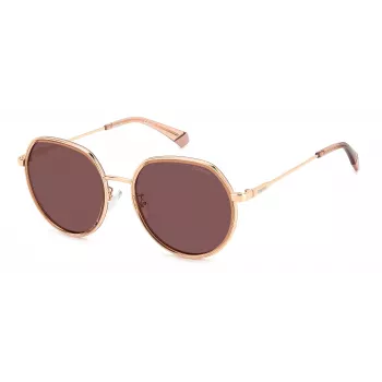 POLAROID PLD4160GSXDDB Unisex Rectangular Sunglasses - Polarized UV400 Grey Lens Black Frame