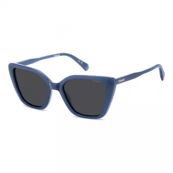Polaroid PLD4189SMVU Sieviešu Saulesbrilles - Melns Rāmis, Pelēkas Polarizētas Lēcas, 53mm