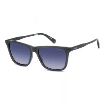 Polaroid PLD4190SKB7 Vīriešu Taisnstūra Polarizētas Saulesbrilles - Melns/Pelēks