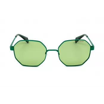 Polaroid PLD6067S1EDUC Unisex Saulesbrilles - Melns Rāmis, Pelēkas Polarizētas Lēcas, 53mm