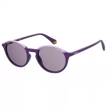 POLAROID PLD6125S-B3V Unisex Sauļošanās Brilles - Havana Rāmis, Brūnas Polarizētas Lēcas, 50/21/145 mm